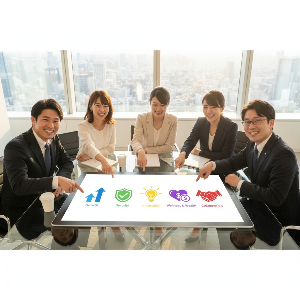 AIペルソナの5つのメリットを議論する多様なチーム