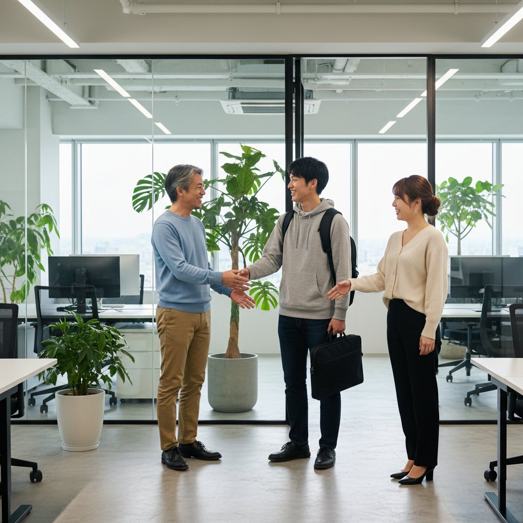 新入社員を温かく迎え入れるIT企業のチーム