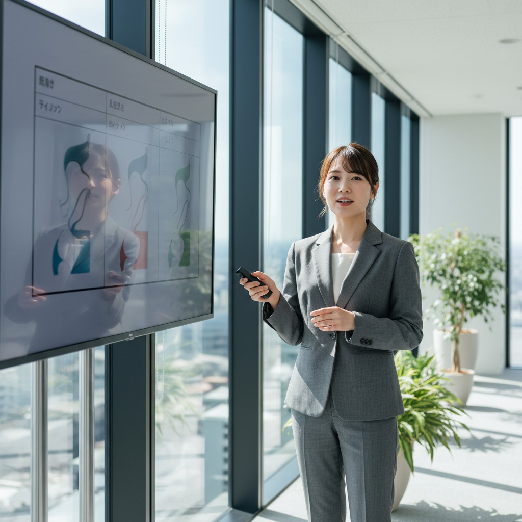 料金プラン別の業務範囲を資料で確認するマーケターとクライアント