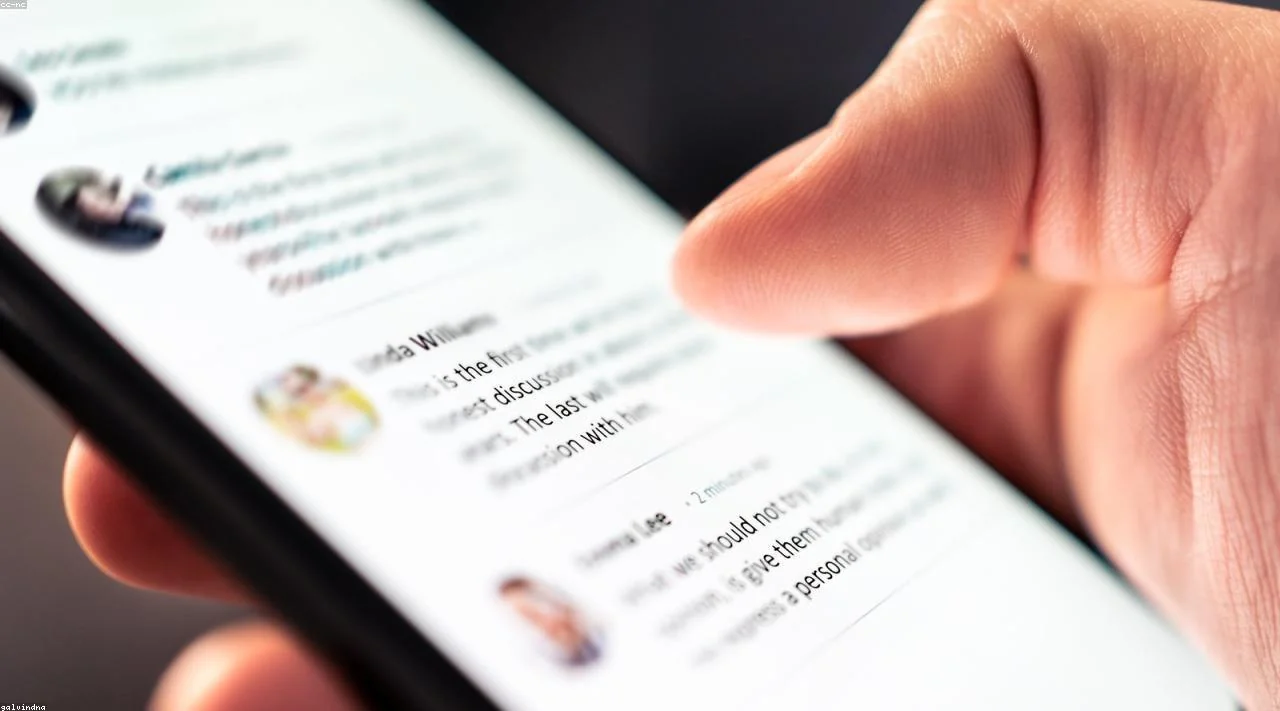 LINE公式アカウントを使うスマートフォンでのメッセージング画面