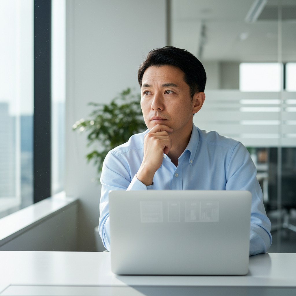 集客課題を考える日本人ビジネスパーソン