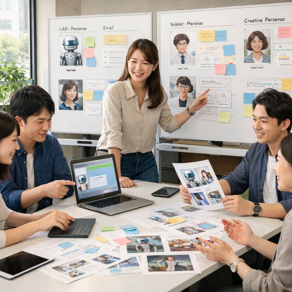 LINE配信とウェビナー企画をAIペルソナ別に設計する日本人チーム