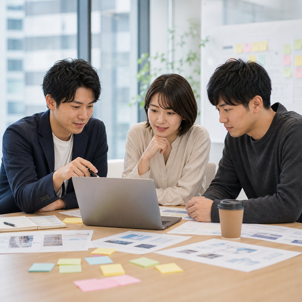 AI Max導入前のチェックリストをチームで確認している様子