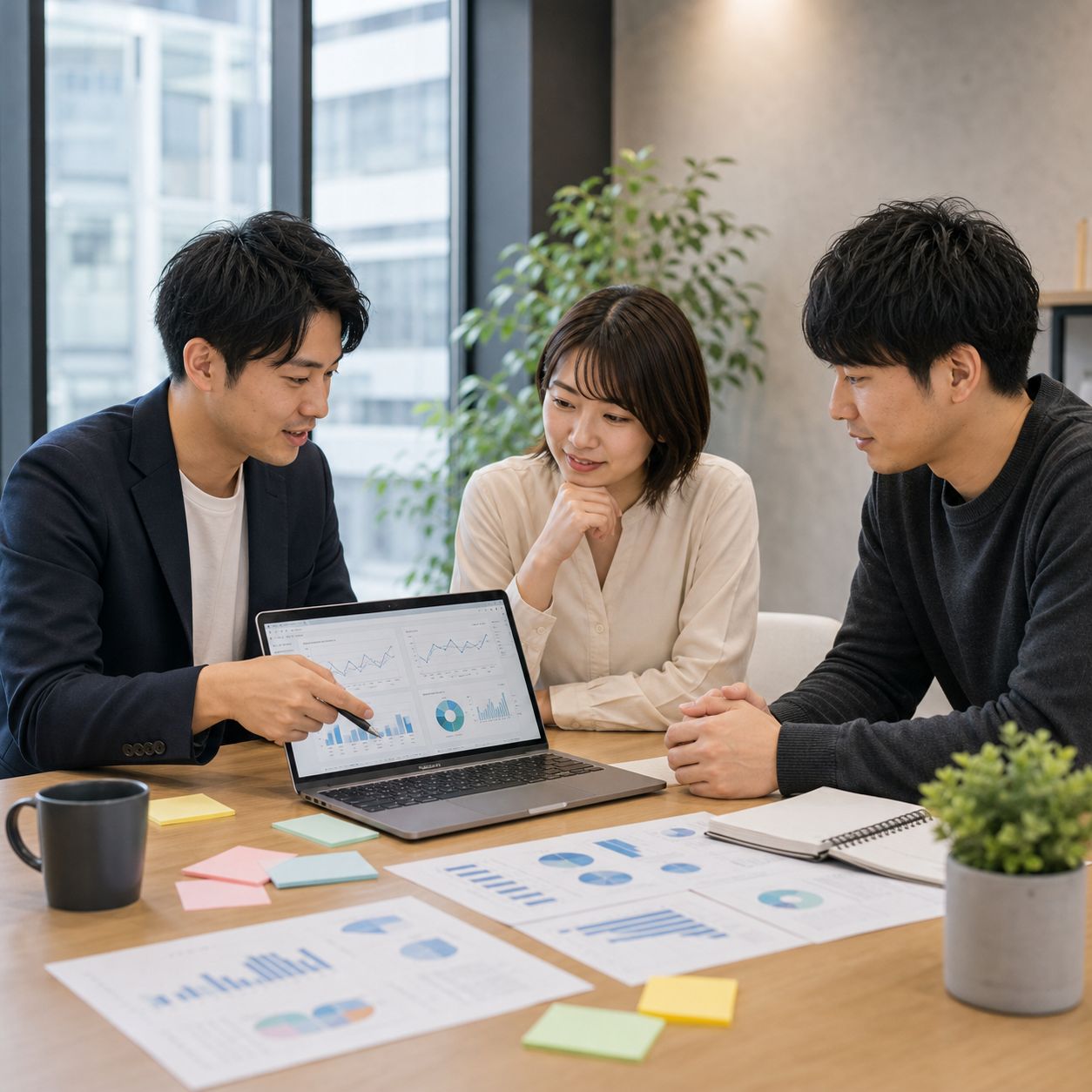 AI Max導入後の運用体制を整えるために相談しているチームの様子