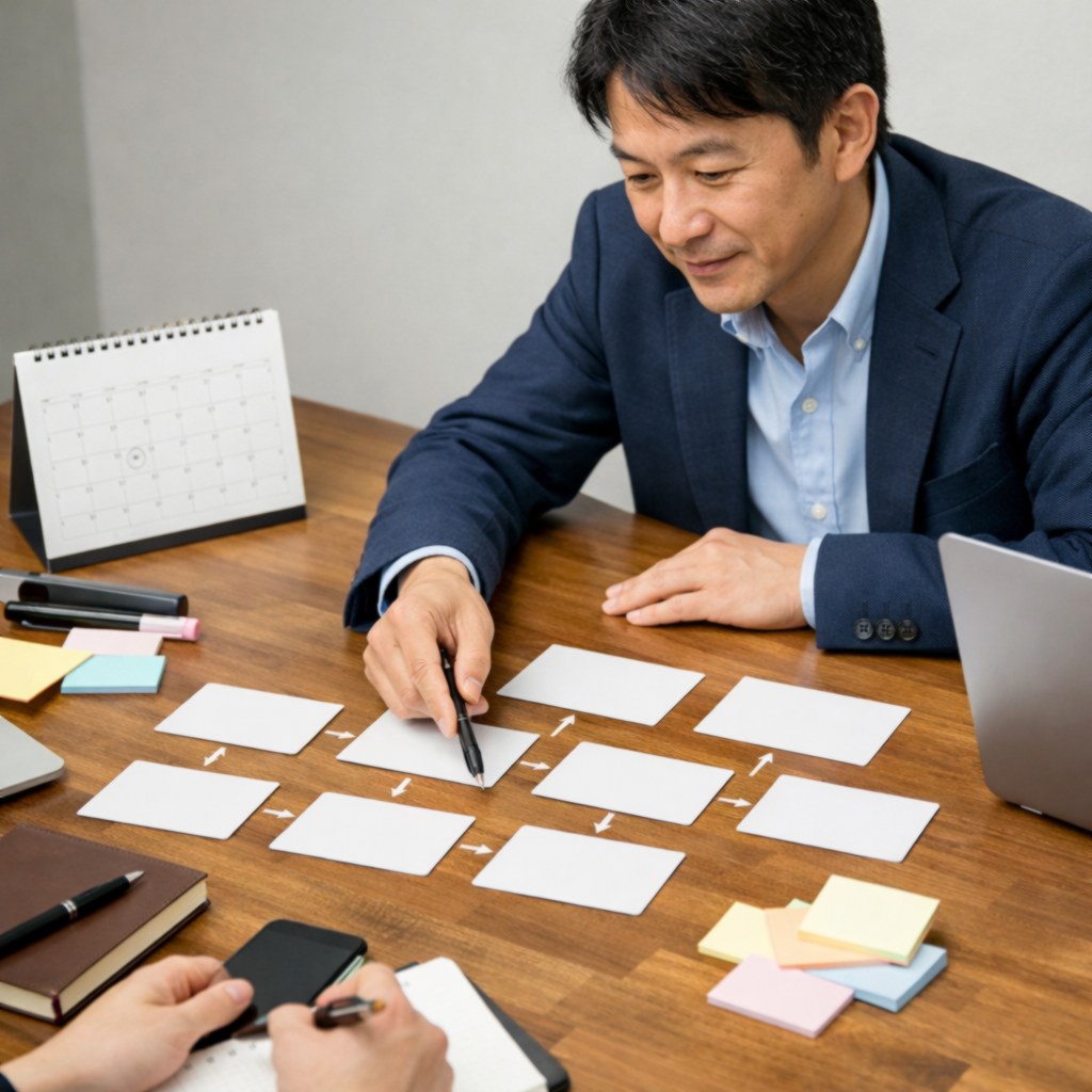 中小企業が小さくAI Readyデータ基盤を作る手順を確認する日本人経営者