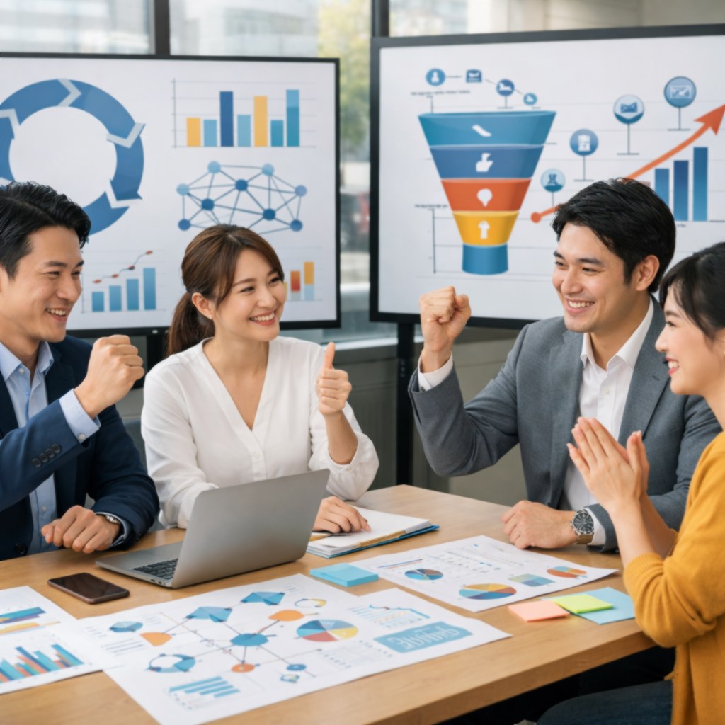 AI活用の成果に向けてデータ基盤と改善運用を確認する日本人チーム