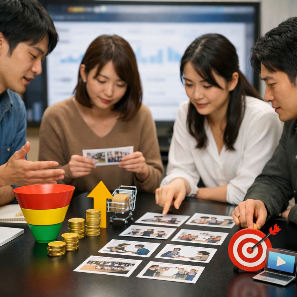 AI動画広告の配信結果を見ながら改善する日本人チーム