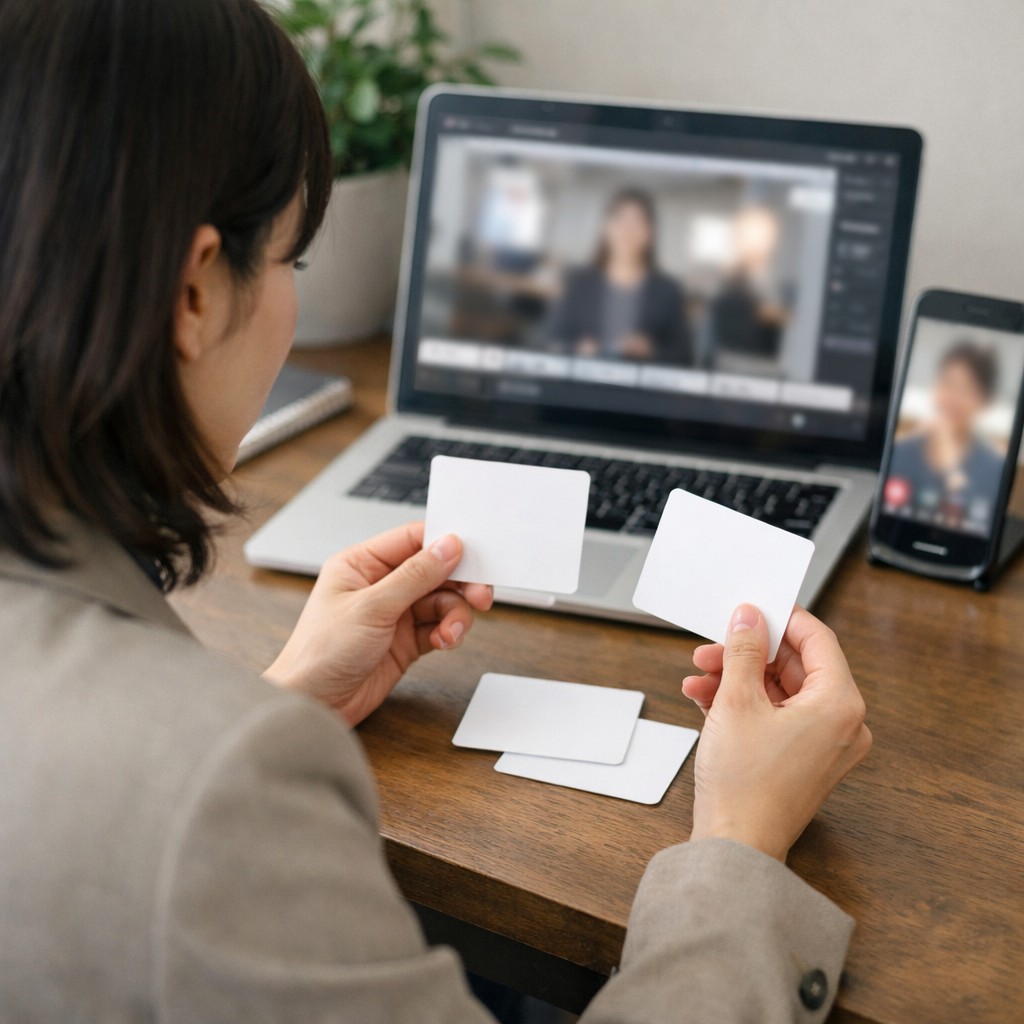 AI動画広告制作のよくある質問を確認する日本人担当者