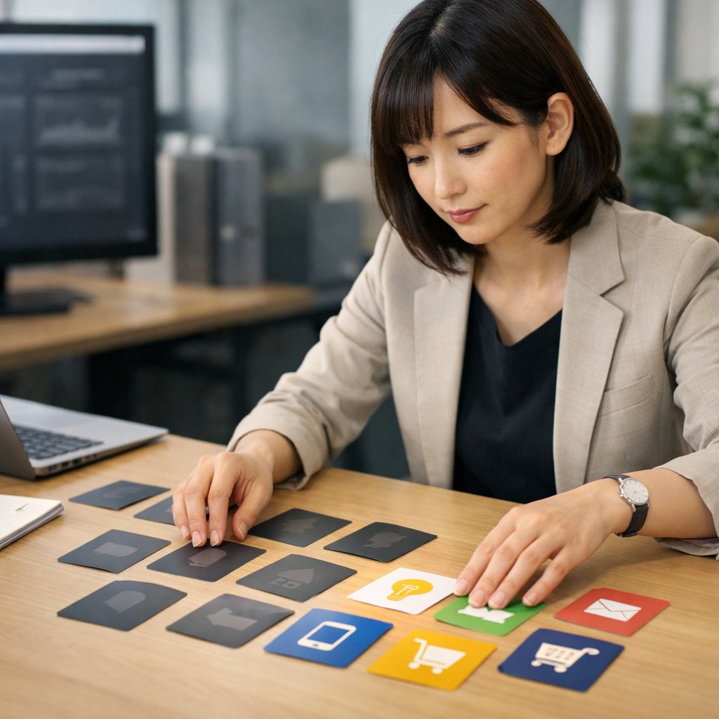 見える行動と見えない検討行動を整理する担当者
