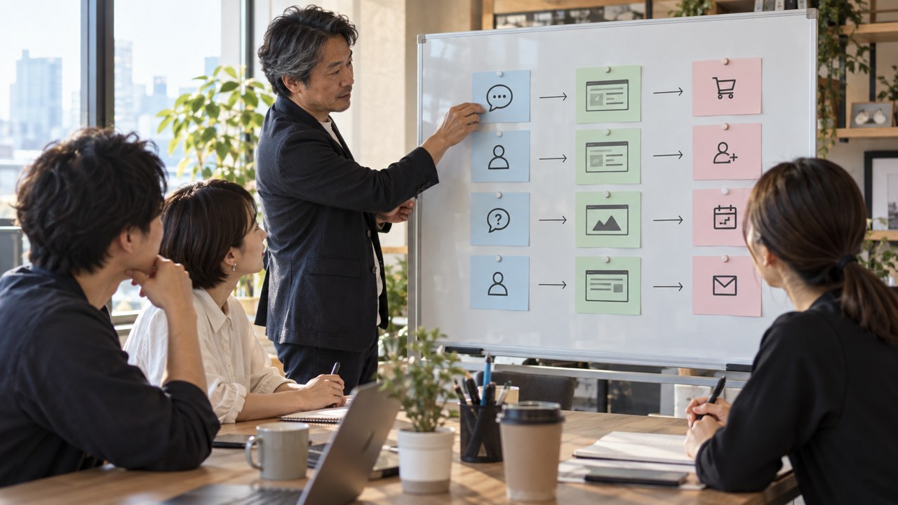 会話型広告の相談意図からCTAまでを整理する戦略ボード