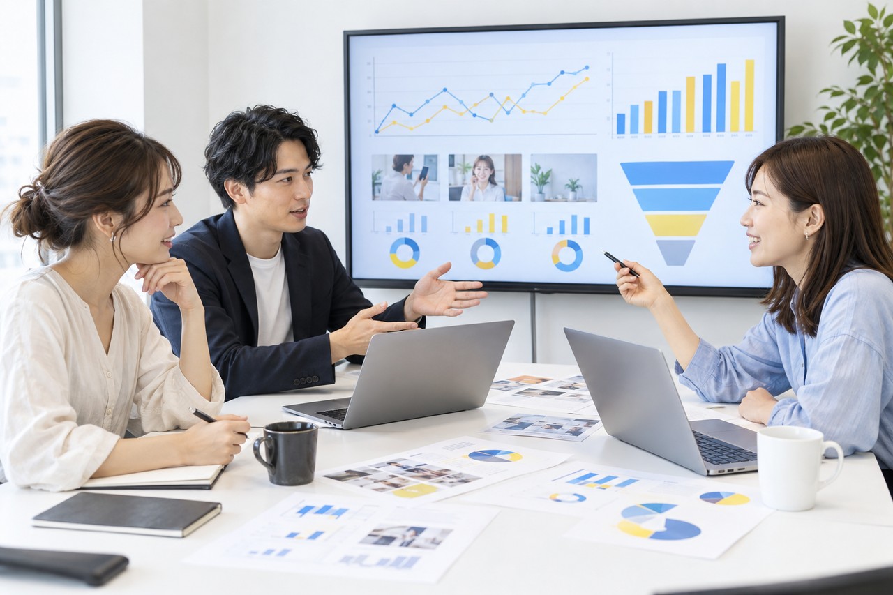 クリエイター施策の売上貢献と改善案をデータで確認するマーケティング会議