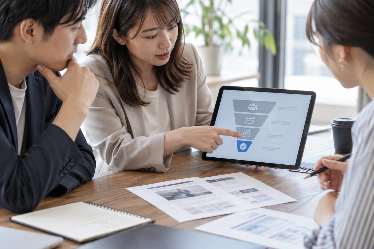 AI流入から問い合わせまでの導線をファネルで確認するチーム