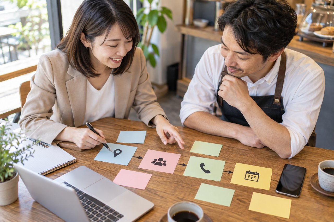 地図検索、SNS、電話から予約までの導線を整理する店舗担当者
