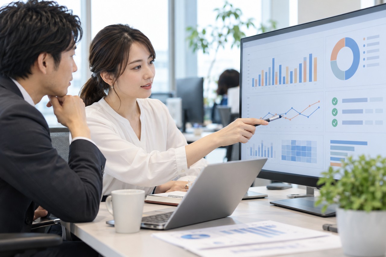 広告の検索語句とコンバージョンを週次で確認する担当者